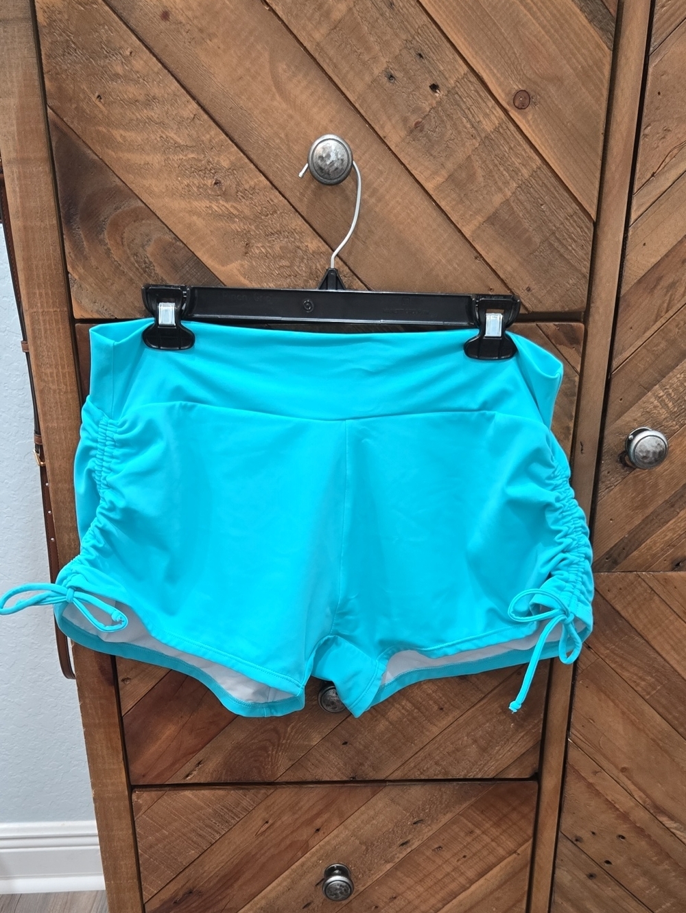 Venus Adjustable Side Swim Shorts Aqua Reef Size 16